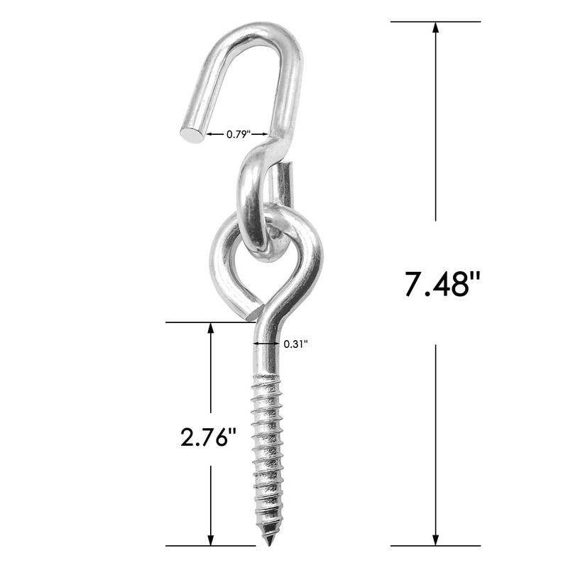 Bathonly 2 Packs Heavy Duty Hooks for Hanging, Hammock Hooks,