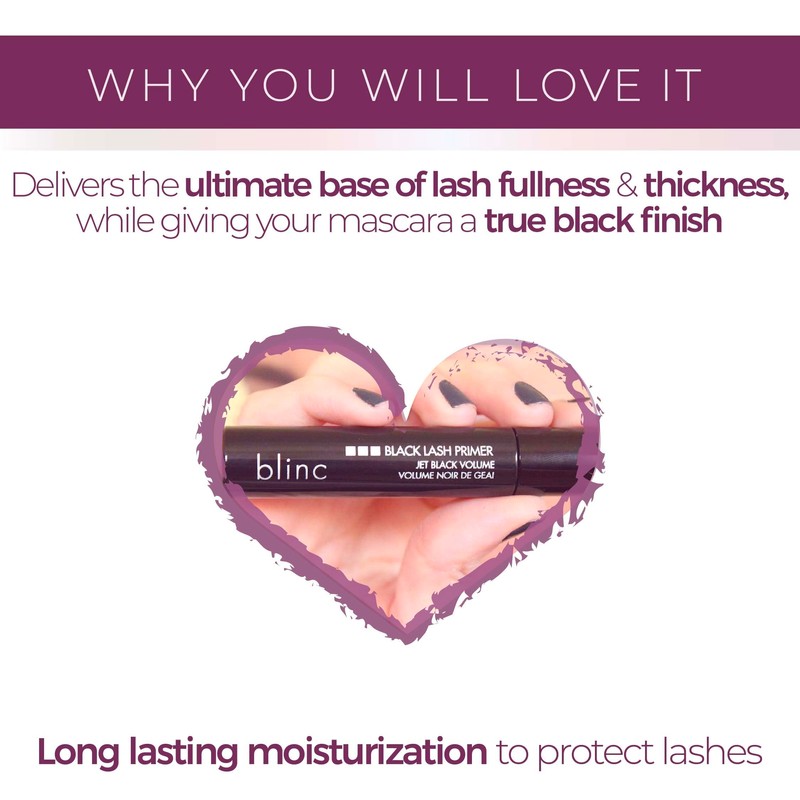 Blinc Black Lash Primer, Lash Boosting Conditioning Eyelash Primer Mascara