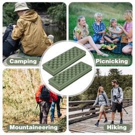 ZUYIST Pack of 2 Outdoor Seat Cushions, Quadruple Folding Seat Pads, Outdoor Seat Cushion, Weatherproof, Seat Pad, Outdoor Thermal Seat Cushion, Foldable with Drawstring Bag for Hiking, Camping,