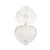 SHOWERORO Beautiful Silver Jewelry Box Decorative Earring Case Heart-shaped Necklace