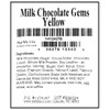 Fun Express Milk Chocolate Gems Yellow, Bulk 1088 Pc