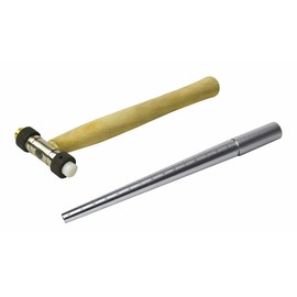 PMC Supplies LLC SET STEEL RING MANDREL & NYLON FACE HAMMER JEWELRY MAKING TOOLS SIZING & FORMING