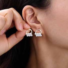 Pearl Earrings Gold Pearl Stud Earrings Pearl Hoop Earrings Pearl Drop Earrings Pearl Dangle Earrings Pearl Wedding Earrings Bridal Pearl Cluster Earrings Statement Earrings Jewelry for Women