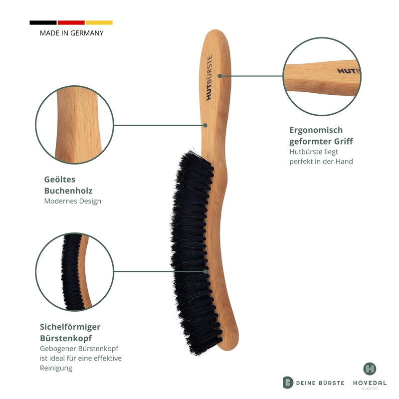 Hat Brush, Brush for Cleaning Felt Hats, Ideal Hat Accessory
