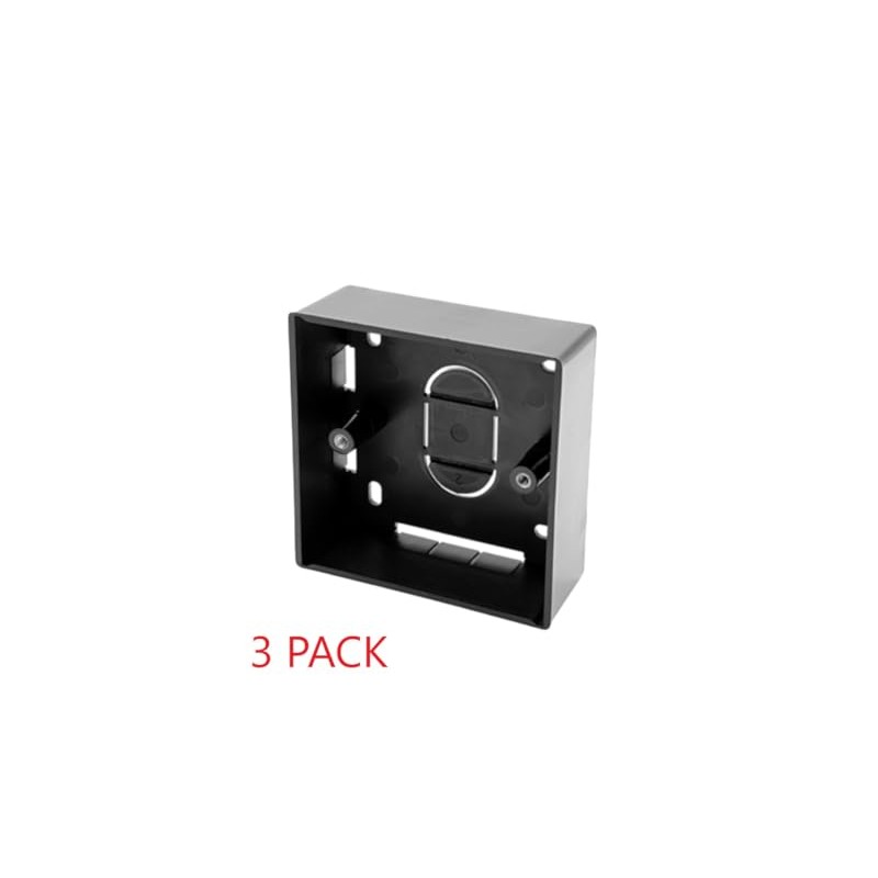 Surface Mounted Electrical pattress Box, Black 1 Gang (3 PACK)