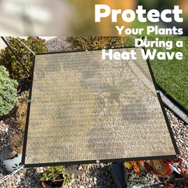 50% Sunblock Garden Sun Shade Cloth with Stainless Steel Grommets - Shade for Plants - Sun Shade Cover for Outdoor Plants Garden Patio - Beige (2' x 8')