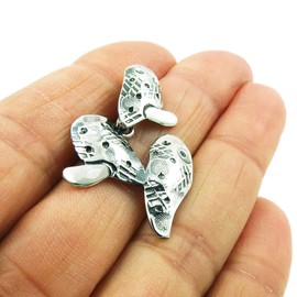 The Mexican Collection Desert Cactus Hallmarked Solid 925 Sterling Silver Nopal Plant Pendant Handmade Jewellery