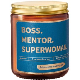 Boss Lady Gifts for Women - Scented Candle for Bosses Appreciation - Thank You Gifts for Female Bosses, Mentors, Office Presents, Coworker Presents for Mothers Day, Retirement, New Job Promotion