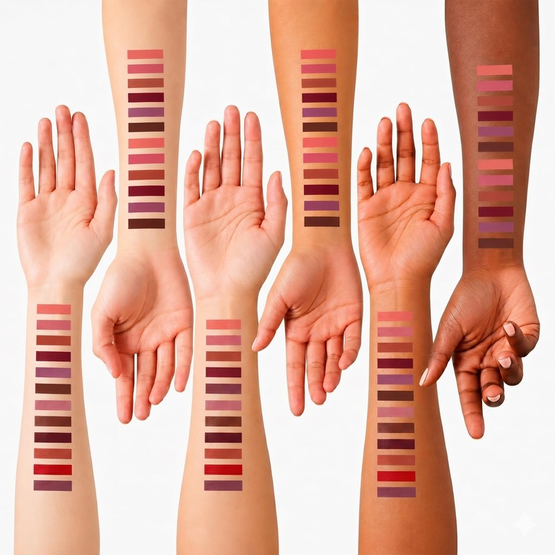 FORSEEKUP Lip Liner Set,Matte Nude Pink Brown Lip Pencils,01-12PCS