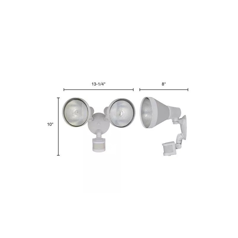 Patriot Lighting Dualux White Dual Head Motion Sensor Wall Mount