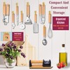 KLEENE 10-Piece Wooden Handle Kitchen Utensils Set, Stainless Steel Cooking