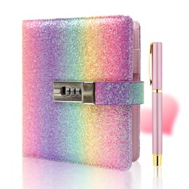 FZSECRIU 1 Stück tagebuch mädchen 8-12 jahre +1 Kugelschreiber,tagebuch mit schloss mädchen,Geeignet für Mädchen im Alter von 8-14 Jahren，für erwachsene,mit schloss