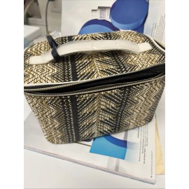 Estée Lauder Estee Lauder Straw Maldives Tan Train Cosmetic Makeup Case Bag large travel new