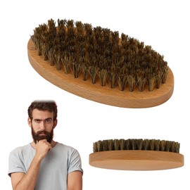 Cepillo Para Barba De 11cm,Cerdas De Jabalí De Bigote Para Hombres