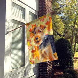 Caroline's Treasures BB9961CHF Welsh Terrier Fall Flag Canvas House Size, Large, Multicolor