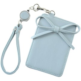 Alto Rose Pass Case, Commuter Passcase, With Strap, Reel Included, IC Card, Women's, Stylish, Thin, Simple, Plain, Ribbon, Ballet Core, One Color, blue