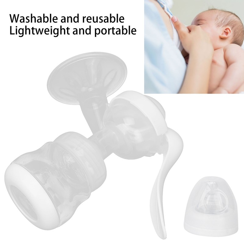 Portable Manual Breast Pump Single Hand Breast Pump Plastic Breastfeeding