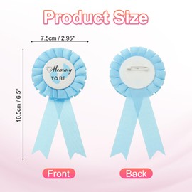 PATIKIL Mom to Be Tinplate Badge Pin, Gender Reveal Button Pins New Dad Mom Gifts for Party Celebration Decorations, Blue