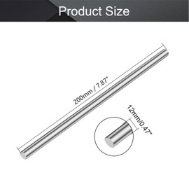 Utoolmart Round Steel Rod, 6mm HSS Lathe Bar Stock Tool 200mm Long, for Shaft Gear Drill Lathes Boring Machine Turning Miniature Axle, Cylindrical Pin DIY Craft Tool, 1pcs