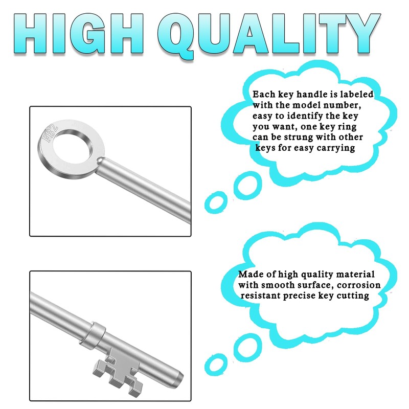 Fire Brigade Drop Keys Set 4pcs FB2 Fireman Key, Drop