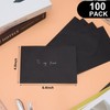 100 Pack Black 4x6 Envelopes, Contour Flap A4 Envelopes for