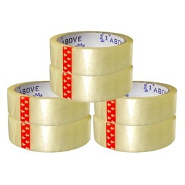 1ABOVE 6 Rolls Cellotape for Packing, 24mm x 40m, Strong Clear Packing Sellotape, Ideal for Gift Wrap, Home or Office - Clear Stationery Tape