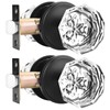 Orger 2 Pack Passage Crystal Door Knobs, Keyless Non-Locking Interior