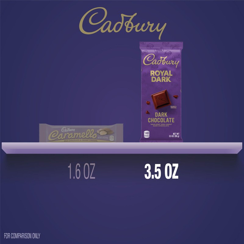 CADBURY ROYAL DARK Dark Chocolate Candy Bars, 3.5 oz (14