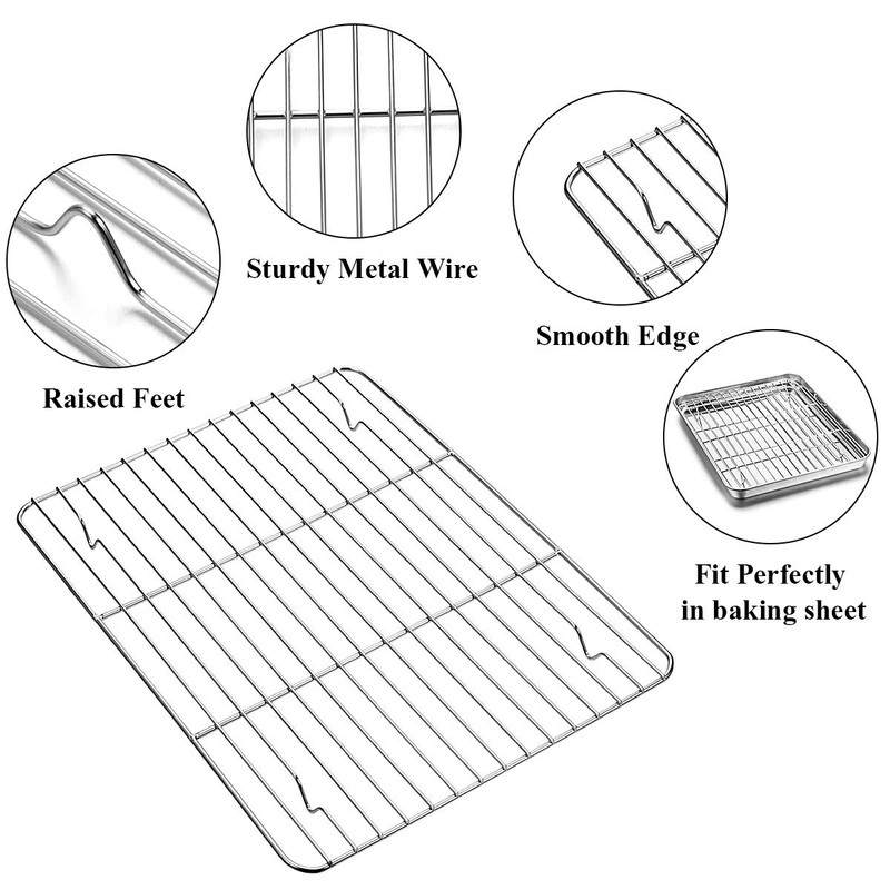 Wildone Baking Sheet with Rack Set [2 Sheets + 2