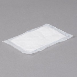 White 5" x 7" Absorbent Meat, Fish, and Poultry Pad 75 Grams - 1000/ Per Case