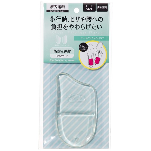 Columbus Fatigue Relief Pad, Heel Cushion, Clear, Free Size, clear