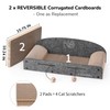 FUKUMARU 26 Inch Cat Scratcher Cardboard Lounge Bed, 2 Reversible