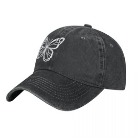 DEKIFNHG Butterfly Baseball Cap, Funny Adjustable Cotton Embroidered Dad Hat for Men Women