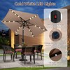 Tangkula 7.5 ft Solar LED Patio Umbrella, Outdoor Heavy Duty