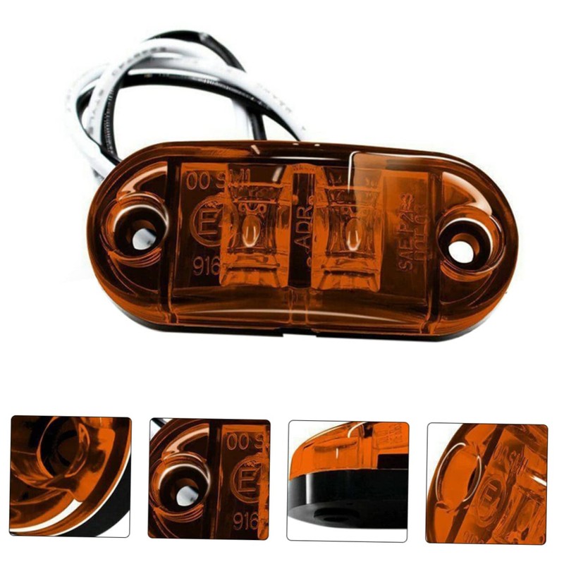 ULTECHNOVO 8pcs Led Side Marker Light Indicator Lamp for Trailer