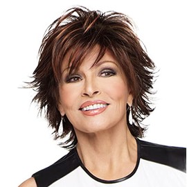 Raquel Welch Trend Setter Mid-Length Shag Wig by Hairuwear, Large Cap Size, R9S Glazed Mahogany