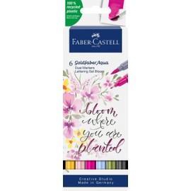 Faber-Castell Goldfaber Aqua Dual Marker - Wallet of 6 - Lettering, Multi, 164524
