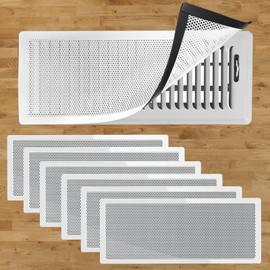 6 PCS White Magnetic Vent Covers-4x12 Magnetic Air Vent Covers with Mesh Screen for Floor/Wall/Ceiling Registers-Easy to Install, Secure Fit, Durable Design-White