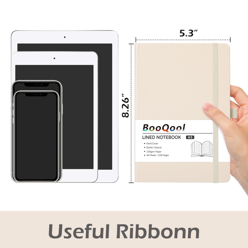 A5 Notebook - Notebook A5 with Premium Paper, Faux Leather