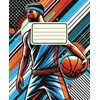 Basketball Composition Notebook – 110 Wide-Ruled Pages, 7.5 x 9.25