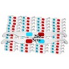 3D Red/Cyan Anaglyph Cardboard Glasses - 250 Pair Unfolded -