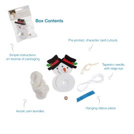 Trimits Pom Pom Decoration Kits, 5 x 11cm, Snowman