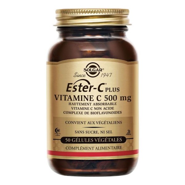 Solgar Ester-C Plus Vitamine C 500 mg 50 Gélules Végétales