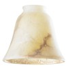 81422 Brown Marbled Bell Glass