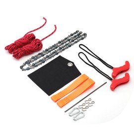 MECUTP Hand Chainsaw, Hand Chainsaw, Portable Hand Saw Made of 65 Manganese Steel, Garden Saw with Storage Bag, Chain Length 48 Inches, Maximum Working Range 30 FT