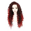 Ebingoo Rojo Negro Encaje Frente Peluca Rojo Rizado Peluca N