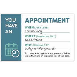You Have An Appointment (Mini Gospel Tract Card - Packet of 100 - KJV)