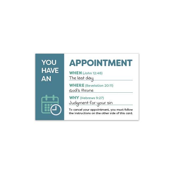 You Have An Appointment (Mini Gospel Tract Card - Packet of 100 - KJV)