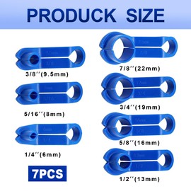 HQRNYP 7PCS AC Fuel Line Disconnect Tool Set, Fuel Filter Removal Tool, 1/4 5/16 3/8 1/2 5/8 3/4 7/8 Inch Quick Disconnect Kit, Auto Kit for Quick Removal of Oil and AC Hoses for Ford/Mazda/Chrysler