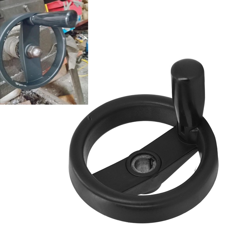 Handwheel 125mm OD 12mm Bore Foldable Handle Plastic Hand Wheel